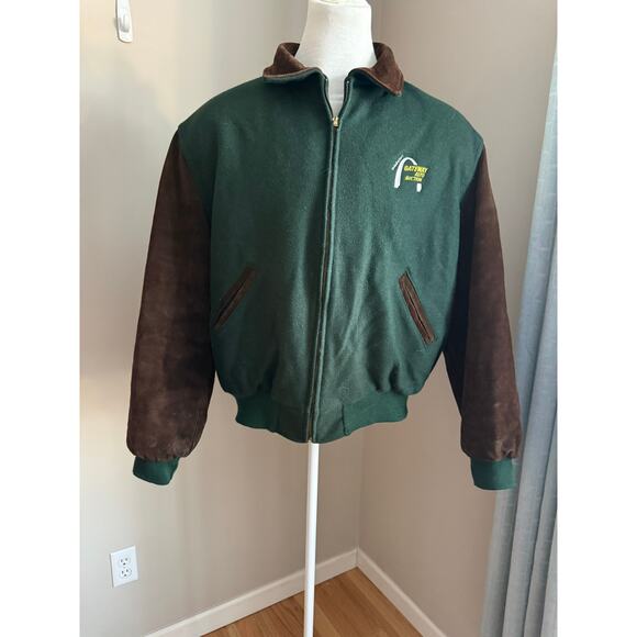 Vintage Holloway Wool Varsity Jacket with Suede Sleeves Gateway Auto Auction XL